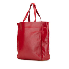 サンローラン リバーシブル トートバッグ 318340 レッド レザー スウェード レディース SAINT LAURENT 【中古】