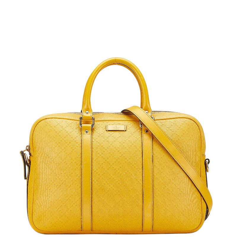 グッチ ディアマンテ ビジネスバッグ ショルダーバッグ 2WAY 344357 イエロー レザー レディース GUCCI 中古