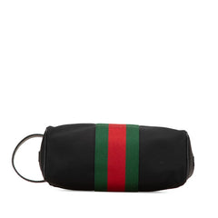 グッチ シェリーライン クラッチバッグ セカンドバッグ 630916 ブラック レザー ナイロンキャンバス メンズ GUCCI 【中古】