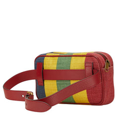 グッチ バイアデラ ボディバッグ ウエストバッグ 625895 マルチカラー キャンバス レザー レディース GUCCI 中古
