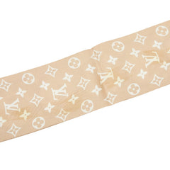 ルイ ヴィトン バンドー モノグラム マーブルズ スカーフ M77531 ベージュ グリーン シルク レディース LOUIS VUITTON 【中古】