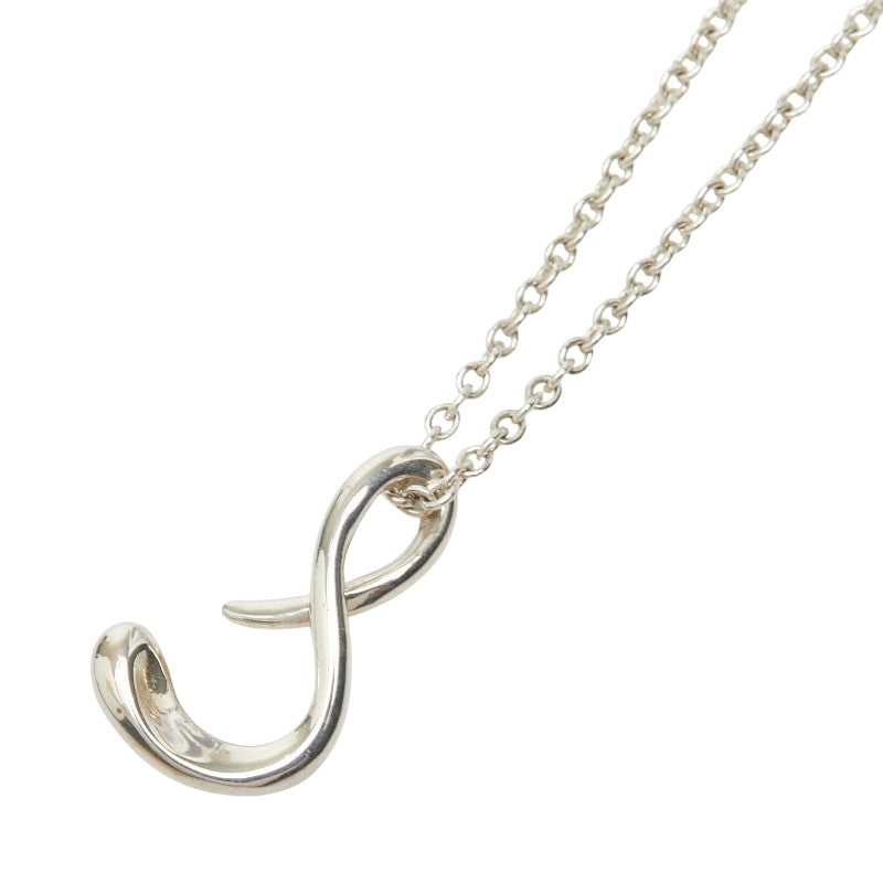 ティファニー エルサ ペレッティ イニシャル S ネックレス SV925 シルバー レディース TIFFANY&Co. 【中古】