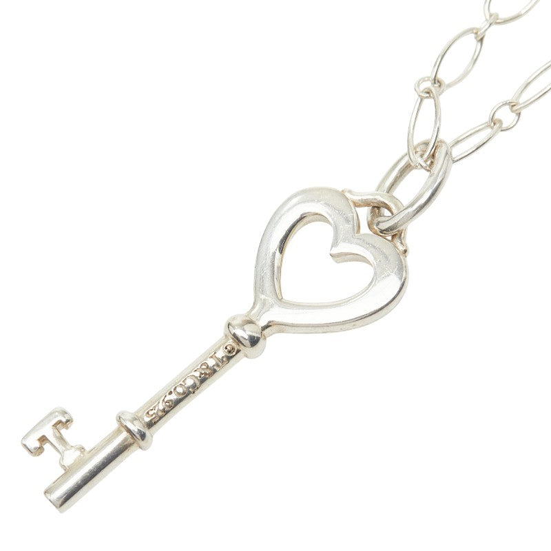 ティファニー ハートキー チェーン ペンダント ネックレス SV925 シルバー レディース TIFFANY&Co. 【中古】