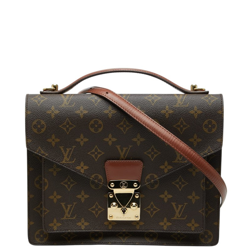 ルイ ヴィトン モノグラム モンソー ハンドバッグ ショルダーバッグ 2WAY M51185 ブラウン PVC レザー レディース LOUIS VUITTON 【中古】