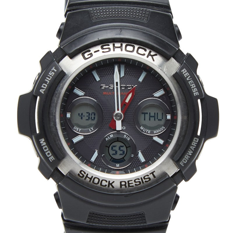 カシオ G-SHOCK 腕時計 AWG-M100 グレー文字盤 ラバー メンズ CASIO 【中古】