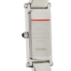 グッチ 1Pダイヤ 腕時計 バングルウォッチ 1500L クオーツ ピンク文字盤 ステンレススチール レディース GUCCI 【中古】