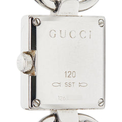 グッチ トルナヴォーニ 腕時計 バングルウォッチ 120 クオーツ シルバー文字盤 ステンレススチール レディース GUCCI 【中古】