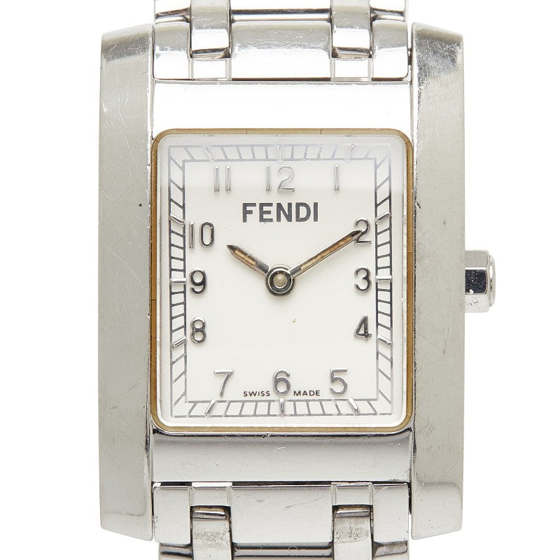 フェンディ オロロジ クラシコ 腕時計 7000L クオーツ ホワイト文字盤 ステンレススチール レディース FENDI 【中古】