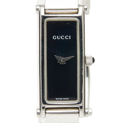 グッチ 腕時計 1500L クオーツ ブラック文字盤 ステンレススチール レディース GUCCI 【中古】