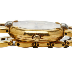 ディオール オクタゴン 腕時計 48.133 クオーツ ゴールド文字盤 ステンレススチール レディース Dior 【中古】