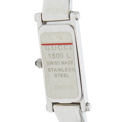 グッチ 腕時計 バングルウォッチ サイズ：S 1500L クオーツ ブルー文字盤 ステンレススチール レディース GUCCI 【中古】