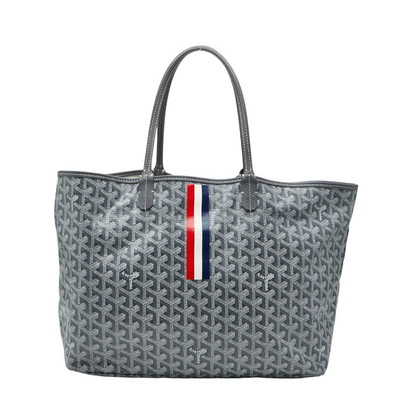 ゴヤール サンルイPM トートバッグ グレー PVC レザー レディース GOYARD 【中古】