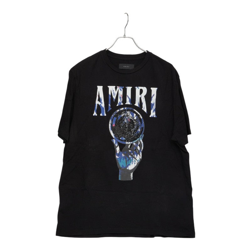 アミリ AMIRI 23SS クリスタルボールロゴ Tシャツ サイズUK42 ブラック コットン メンズ 【中古】