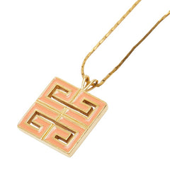 ジバンシー 4G ロゴ ネックレス ゴールド オレンジ メッキ レディース Givenchy 【中古】