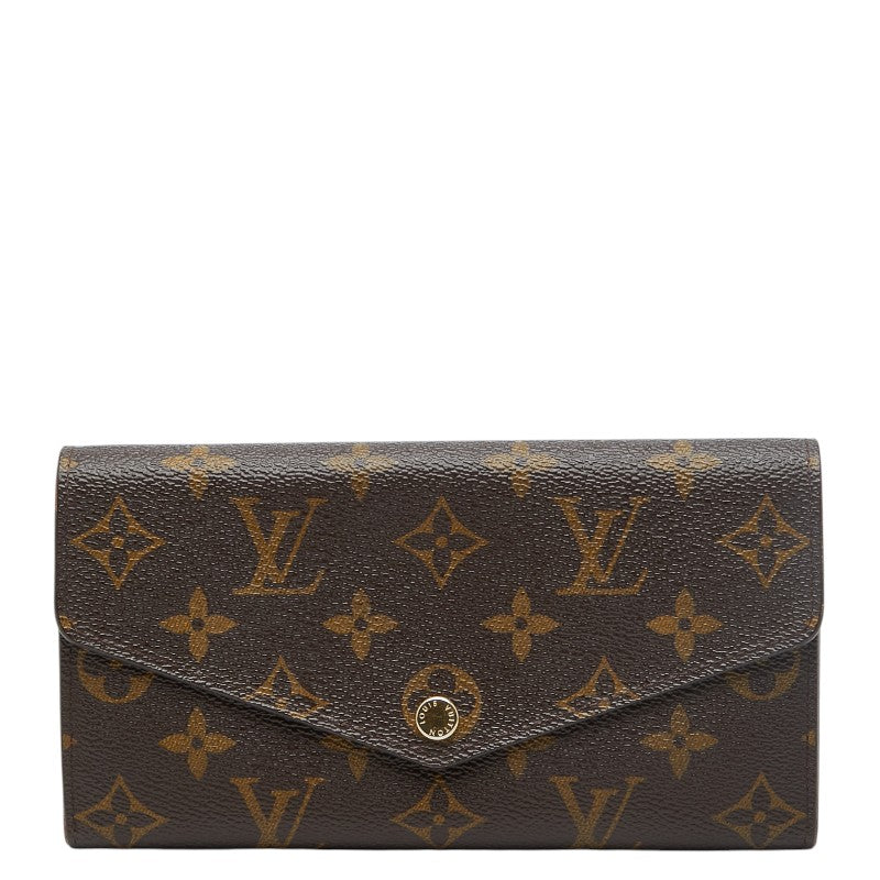 ルイ ヴィトン モノグラム ポルトフォイユ サラ 二つ折り 長財布 M60531 ブラウン PVC レザー レディース LOUIS VUITTON 【中古】