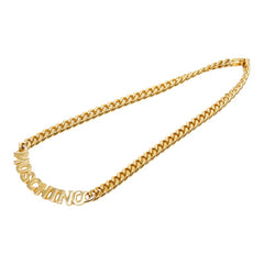 モスキーノ ロゴ ネックレス ゴールド メッキ レディース MOSCHINO 【中古】