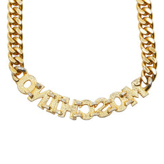 モスキーノ ロゴ ネックレス ゴールド メッキ レディース MOSCHINO 【中古】