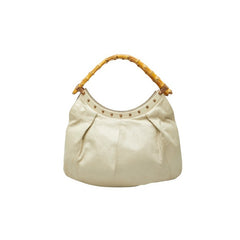 グッチ バンブー ハンドバッグ 124293 ベージュ レザー レディース GUCCI 【中古】