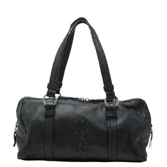 ボッテガヴェネタ ハンドバッグ ミニボストンバッグ ブラック レザー レディース BOTTEGAVENETA 【中古】