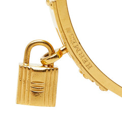 エルメス ケリー カデナモチーフ バングル ゴールド メッキ クロコダイル レディース HERMES 【中古】