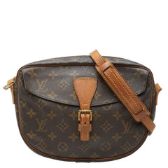 ルイ ヴィトン モノグラム ジュヌフィーユMM 斜め掛け ショルダーバッグ M51226 ブラウン PVC レザー レディース LOUIS VUITTON 【中古】