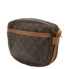 ルイ ヴィトン モノグラム ジュヌフィーユMM 斜め掛け ショルダーバッグ M51226 ブラウン PVC レザー レディース LOUIS VUITTON 【中古】