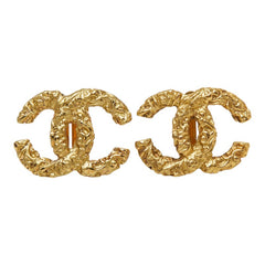 シャネル ココマーク 溶岩 ラヴァ ヴィンテージ イヤリング ゴールド メッキ レディース CHANEL 【中古】