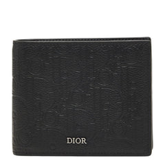 ディオール ロゴ 二つ折り財布 ブラック レザー メンズ Dior 【中古】