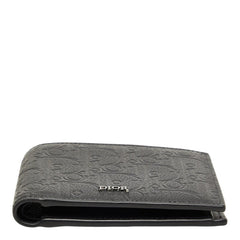 ディオール ロゴ 二つ折り財布 ブラック レザー メンズ Dior 【中古】