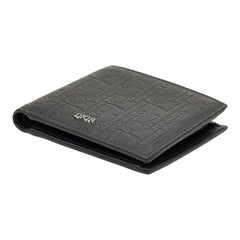 ディオール ロゴ 二つ折り財布 ブラック レザー メンズ Dior 【中古】