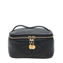 シャネル ココマーク ハンドバッグ ブラック キャビアスキン レディース CHANEL 【中古】