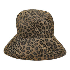 フェンディ ヴィンテージ ヒョウ柄 レオパード バケットハット ベージュ ブラック コットン レディース FENDI 【中古】
