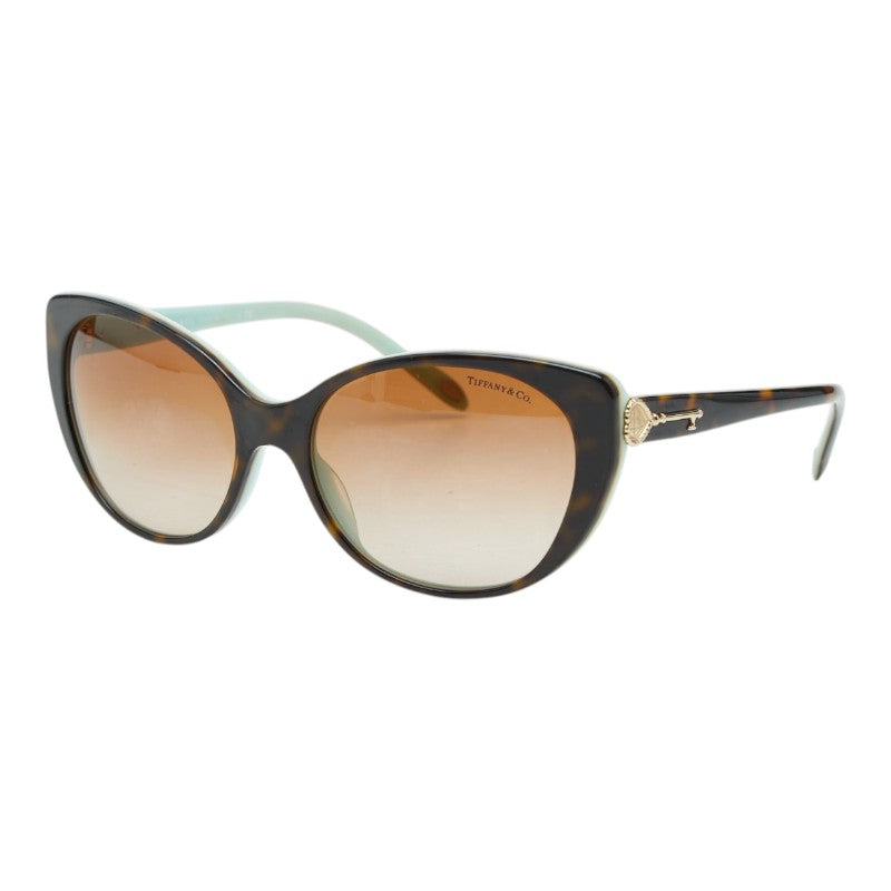 ティファニー ハート キー モチーフ サングラス TF4099 ブラウン ブルー プラスチック レディース TIFFANY&Co. 【中古】