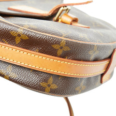 ルイ ヴィトン モノグラム ジュヌフィーユPM 斜め掛け ショルダーバッグ M51227 ブラウン PVC レザー レディース LOUIS VUITTON 【中古】
