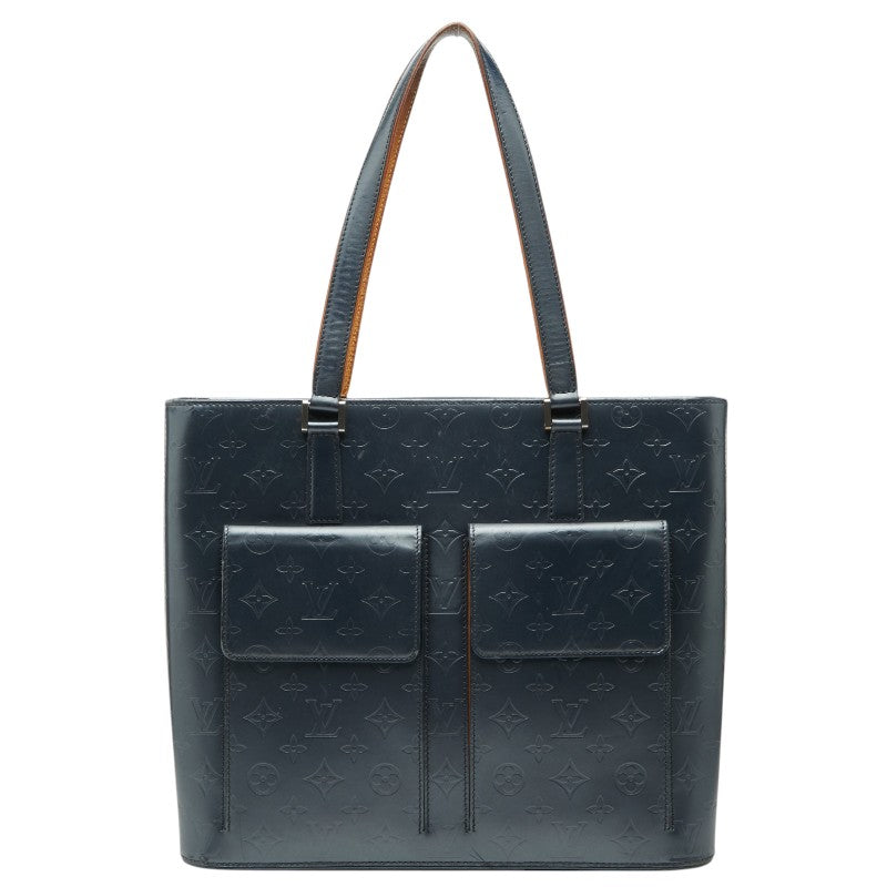 ルイ ヴィトン モノグラム マット ウィルウッド ハンドバッグ トートバッグ M55105 ブルー レザー レディース LOUIS VUITTON 【中古】