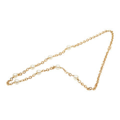ディオール ロングネックレス ゴールド メッキ フェイクパール レディース Dior 【中古】