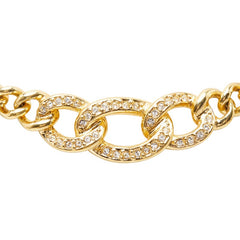 ディオール ネックレス ゴールド メッキ ラインストーン レディース Dior 【中古】