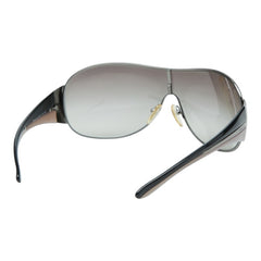 プラダ ロゴ サングラス SPR52H シルバー ブラック グレー メタル プラスチック レディース PRADA 【中古】