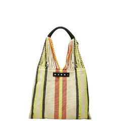 マルニ ハンモックバッグ トートバッグ ハンドバッグ ベージュ マルチカラー キャンバス レディース MARNI 【中古】