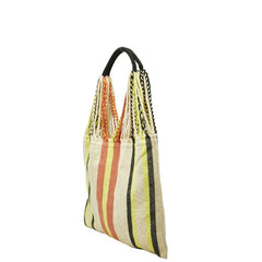 マルニ ハンモックバッグ トートバッグ ハンドバッグ ベージュ マルチカラー キャンバス レディース MARNI 【中古】