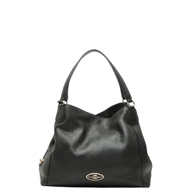 コーチ イーディー トートバッグ 33547 ブラック レザー レディース COACH 【中古】