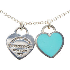 ティファニー リターン トゥ ティファニー ダブルハート ネックレス シルバー ティファニーブルー SV925 シルバー レディース TIFFANY&Co. 【中古】