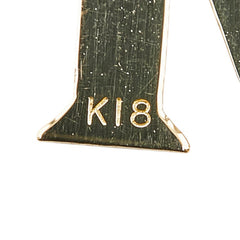 K18YG イエローゴールド イニシャルモチーフ(M) ペンダントトップ ネックレス レディース 【中古】