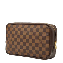 ルイ ヴィトン ダミエ トゥルース トワレット25 化粧ポーチ コスメポーチ N47623 ブラウン PVC レディース LOUIS VUITTON 【中古】