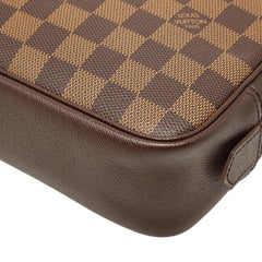 ルイ ヴィトン ダミエ トゥルース トワレット25 化粧ポーチ コスメポーチ N47623 ブラウン PVC レディース LOUIS VUITTON 【中古】