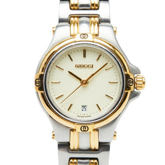 グッチ 腕時計 9040L クオーツ ベージュ文字盤 ステンレススチール レディース GUCCI 【中古】