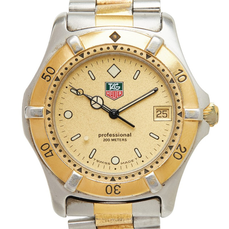 タグホイヤー プロフェッショナル 200 腕時計 964.006R クオーツ ゴールド文字盤 ステンレススチール メンズ TAG HEUER 【中古】