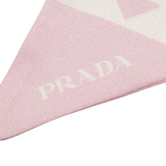 プラダ ツイリー フラワー モチーフ スカーフ 1FF008 ピンク マルチカラー シルク レディース PRADA 【中古】