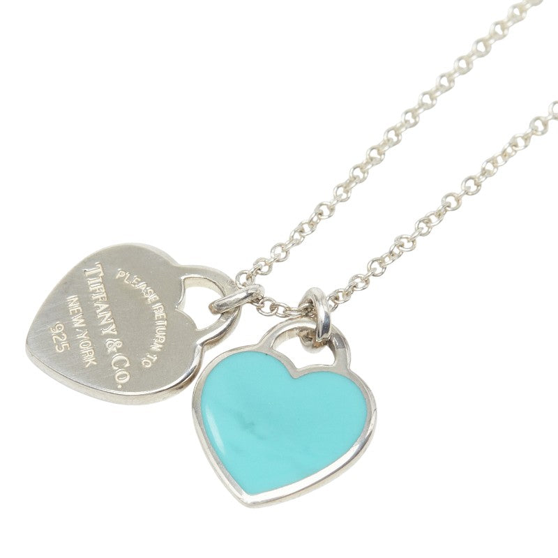 ティファニー リターン トゥ ティファニー ダブルハート ネックレス シルバー ティファニーブルー SV925 シルバー レディース TIFFANY&Co. 【中古】