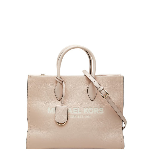 マイケルコース MIRELLA EW トート ミディアム ハンドバッグ ショルダーバッグ 2WAY ピンク レザー レディース Michael Kors 【中古】